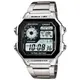 【CASIO】十年之旅世界城市方款不鏽鋼電子錶(AE-1200WHD-1A)正版宏崑公司貨