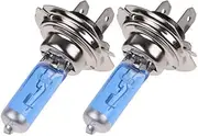 Baceyong 2pcs 12V 55W H7 Xenon Gas Headlight Bulbs, Supper Bright LED Turn Signal Lights Side Indicator Lights Lamps Bulbs, 6000K White Lighting, Blue,White
