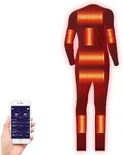 [IMYOGI] Cozy USB Electric Heated Underwear Suit Cold Weather Base Layer Warm Top Bottom APP Control Temperature Fleece Heating Body Suit