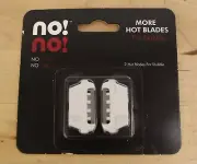 NEW No No Hair Removal Blades Hot Blades 2 Pack For Stubble Replacements NIP