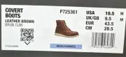 Caterpillar P725361 Covert Boots In Leather Brown Size 10
