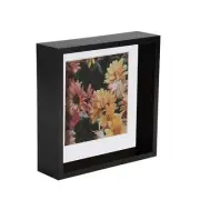 8 x 8 3D Box Frame Photo Picture Deep Display Shadow with 6 x 6 Mount Black