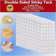 RN RUÍNICE Double-sided adhesive dots 500pcs sticky mounting putty clear removable round glue tape for wall crafts festival party decorations