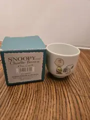 Peanuts / Determined Snoopy And Charlie Brown Ceramic Tea Cup.