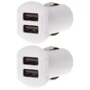Scosche Revolt 2-Port USB Charger Dual 12W Watt 5V Volt Ports White (Pack of 2)