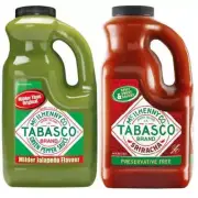 NEW Tabasco Duo Set Green Pepper + Sriracha Hot Chilli Sauce 1.89L Pack 2