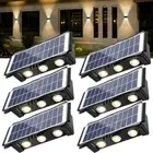 Solar Step Lights Outdoor, 6 Pack 1500mAh Wall Lights，Fence Lights Solar Powe...