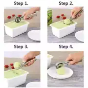 Durable Stainless Steel Ice Cream Rounded Scoop Anti-Freeze Handle Easy Trigger