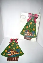 Hester & Cook 12 Die-cut Partridge Placemat 11.5" x 17.8" NWT