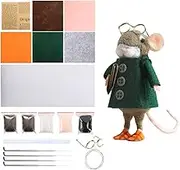 Needle Felting Kit Animals, Needle Felting Animals, Felt Craft Set, Adult Mice Filling Kits with Supplies and Instructions for Beginners Crafts
