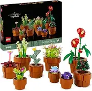 LEGO Botanicals Tiny Plants Set, Artificial Flowers in 9 Buildable Terracotta-Coloured Pots, Botanical Collection, Home Decor Accessory, Floral Birthday Toys Idea for Men and Women 10329