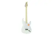 Freedom 6 String Electric Guitar White 3m Cable Tremolo Arm ST-WH