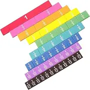 Fraction Tiles - Educational Math Learning Manipulatives Set | Colorful Fraction Teaching Tiles Strips, Classroom Boys Girls Fine Motor Skills Improver Education Aid Portable for Elementary School