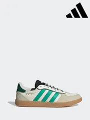 adidas White/Green Breaknet Sleek Trainers (AH5405) | $104