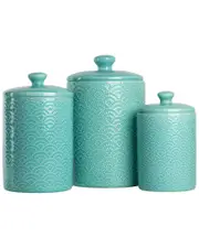 10 Strawberry Street Tide Embossed 3pc Ceramic