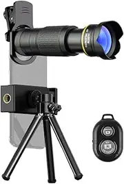36X Phone p Lens Kit with Tripod Phone Clip Phone Holder Lens Bag Cleaning Cloth for Hiking Camping Wildlife Observation Sports Game Concert Watching