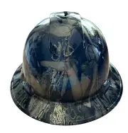 Custom Ice Gold Bad Bones Hydro Dipped Ridgeline Full Brim hard Hat