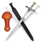 King Solomon Sword , Medieval Swords With Leather Cover + Wall Mount ,Swords