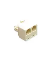 GE 76101 RJ-11 Duplex Wall Jack Adapter (WHITE)