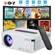 XGODY X1 PRO 8K Projector 12000Lumen WiFi Bluetooth 1080p HD Beamer Home Theater