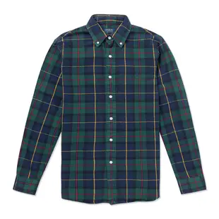 Polo Ralph Lauren RL 熱銷刺繡小馬棉質長袖襯衫(CLASSIC FIT)-綠藍黑色