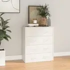 Sideboard with 4 Drawers High Gloss White 60x30.5x71 cm Storage Furniture 42579