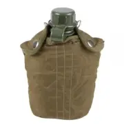 RV Caravan Camping Hiking Canteen Army Green with Cover Bottle - 1 Quart