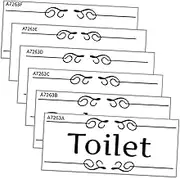FUNNETOYU 6Pcs Bathroom Door Sign Stickers Toilet Decal for Easy Identification Quick Peel Stick Application Suitable for Home Commercial Restrooms