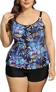 [Generic] Bath Suit Shorts for Women Split Swimsuit Printed Beach Wear Swimsuit Plus Plus Size Bikini Plus Size Swimsuit Conservative Tankini Womens Swimwear with Shorts