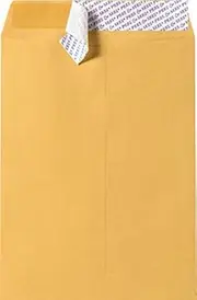 LUXPaper 6 x 9 Open End Envelopes | Peel & Press | Brown Kraft | 28lb. Text | 50 Qty