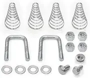 1900-2-1600 Replacement Safety Chain U-Bolt Kit Fit for B&W Gooseneck Hitchb Connection for Gooseneck Trailer Safety Chains