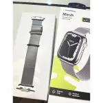 美國魚骨牌SWITCHEASY APPLE WATCH 42/44/45/49MM MESH 不鏽鋼米蘭磁扣錶帶(銀色)