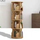 Sanctuary 360-degree Rotating 4 Tier Display Shelf Bookcase Organiser (Oak) AUS