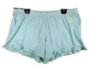 BNWT Ladies Size 24 Anko Pretty Soft Aqua Cotton Boxer Pyjamas Sleep Shorts