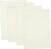 Homoyoyo 4 Pcs Refill Paper Inserts Smooth Loose Leaf Pages for Planners Standard Notebook Replacement for Study Work and Daily Use