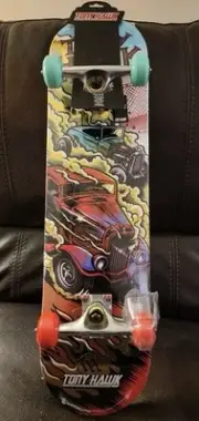 New! Tony Hawk 31" Signature Series Gold Edition Skateboard “Hot Rods”