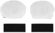 X AUTOHAUX Motorcycle Helmet Accessories Decoration 3D Bear Ears for Motorcycle Bicycle Skiing Helmets White Plush Stickers 1 Set