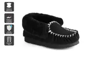 UGG Outback Premium Australian Sheepskin Moccasin Slipper Black