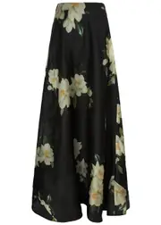 Zimmermann Harmony Floral-print Silk-organza Maxi Skirt - Black - 3 (UK 14 / L) 3 (UK 14 / L)