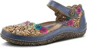 L’Artiste by Spring Step Kysandra-Fleur Mary Jane Shoe - Blue Multi, 35M NEW
