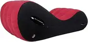 SAHOOSAFETY Sex Couch Inflatable Sex Waist Pillow Bondage Sex Furniture Handcuffs Restraints and Pump, Bondage Erotic SM Sex Toys for Men and Women(Rot)