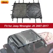 For Jeep Wrangler JK JKU 2007+ 2 Door Sunshade Mesh Sun Roof Bikini Leather Top
