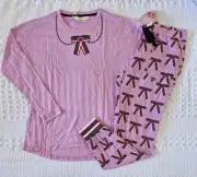 Women's Peter Alexander Bow Pyjama Set - Size M - BNWT