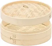 20cm Bamboo Steamer Basket Natural Handmade Bamboo Steamer for Cooking Perfect for Dumplings Baozi and Xiaolongbao Steamer Rack Optimal Steam Cooking Solution for Healthy Meals