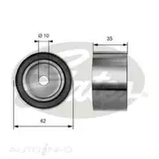 Gates Timing Belt Tensioner Pulley - T41002