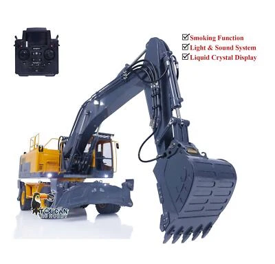 LESU 1/14 RC Metal Hydraulic Wheeled Excavator Aoue ET30H Liquid Crystal Display
