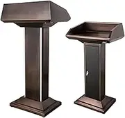 Modern Podium Stand Stainless Steel Church Pulpit with Wide Reading Surface Lectern for Lectern Presentation Church Classroom