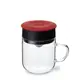 【PO:Selected】丹麥研磨過濾咖啡玻璃杯240ml (紅)