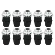 Lighting Cord Grips,Carbon Steel Light Cable Glands w Threaded pipe,10Pcs,Black