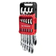 Facom COMBINATION RATCHET SPANNER SET 10Pcs 8-19mm Metric, Chrome Vanadium Steel